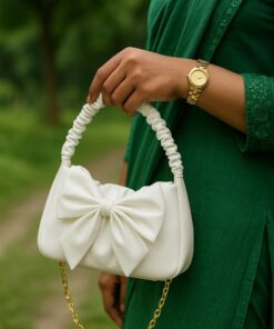 Grace Bow Pleated Bag