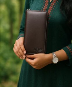 Luxe Leather Wallets – Black & Maroon Collection